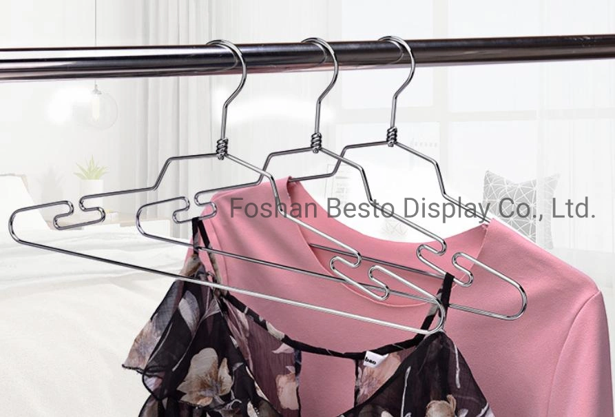 Metal Clothes Hangers-Metal Coat Hangers Made of Metal or Stainless Steel for Retail Display Clothes Hanging From China Factory