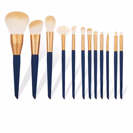 Series of 12 Makeup Brushes Fashion Luxury Customized Concealer Brush Eyebrow Blush Powder Makeup Brush