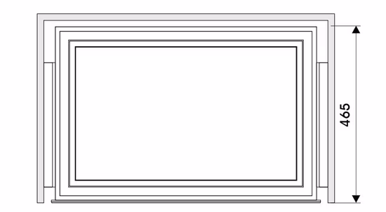 Cestello portaoggetti in alluminio e PVC per armadio, serie Wb7006D